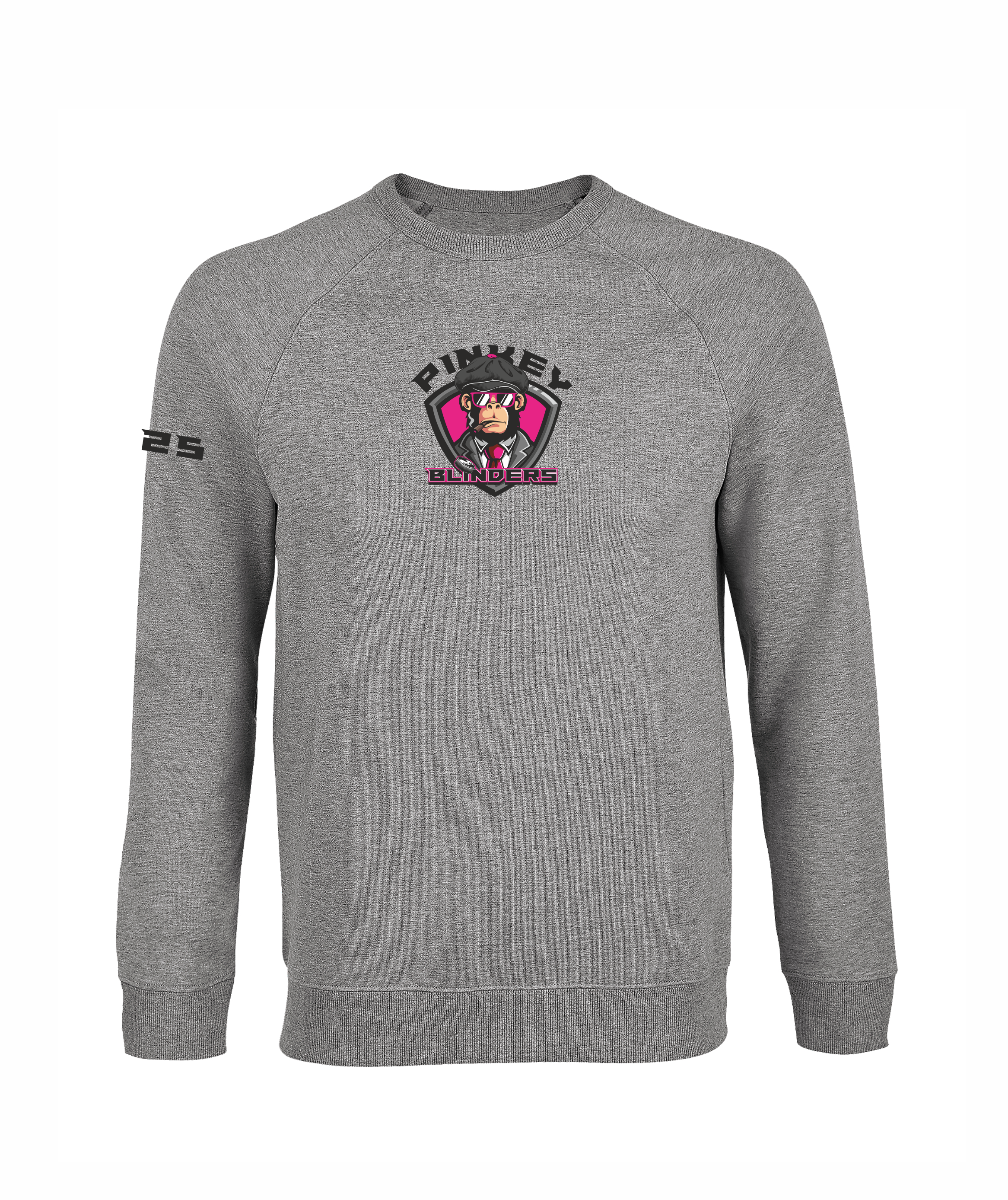 HK Pinkey Blinders džemperis pelēks ar izšuvumu