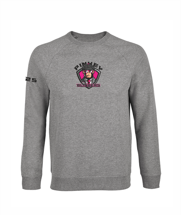 HK Pinkey Blinders džemperis pelēks ar izšuvumu