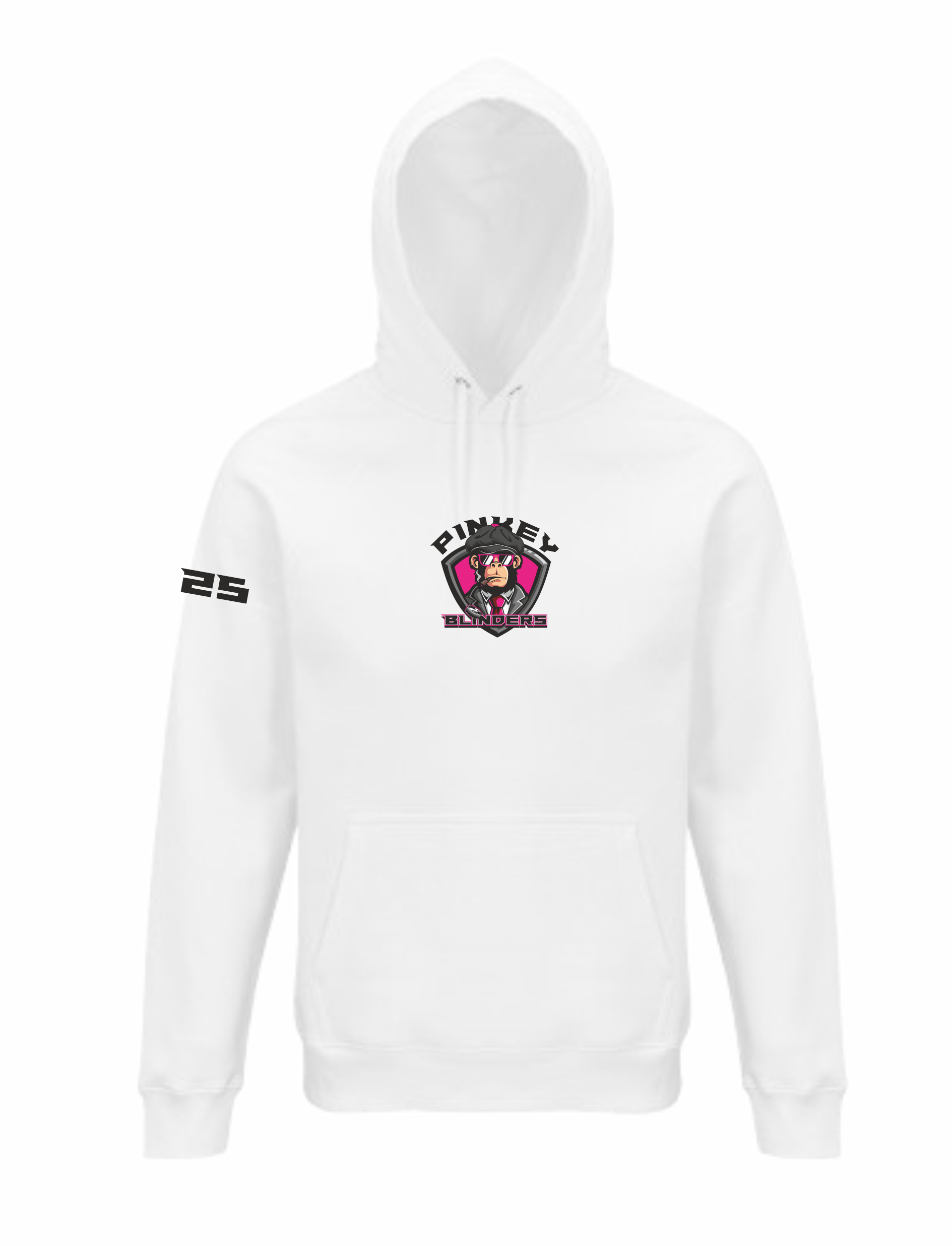 HK Pinkey blinders hoodie ar izšuvumu balts