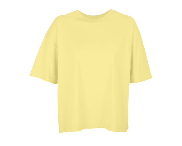 Sieviešu t-krekls BOXY WOMEN light yellow