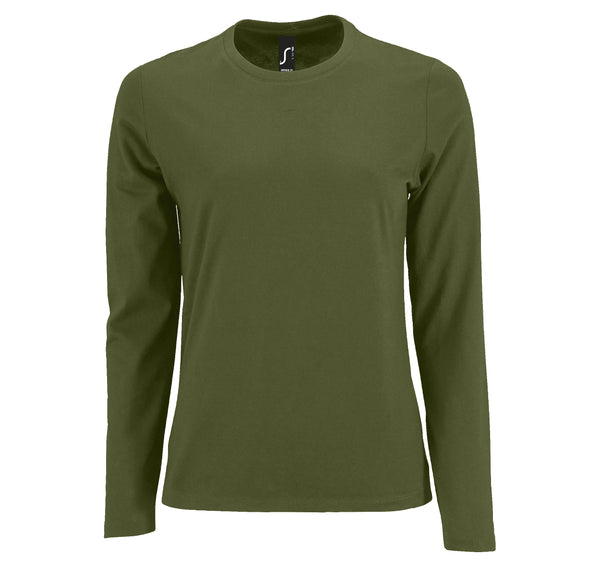Sieviešu t-krekls IMPERIAL LSL WOMEN dark khaki