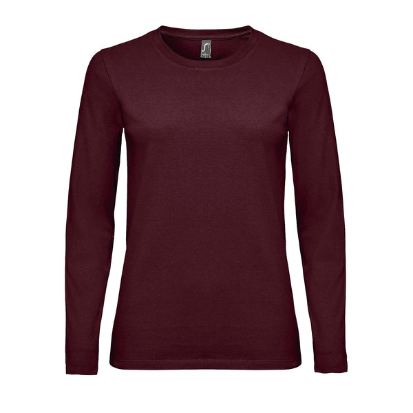 Sieviešu t-krekls IMPERIAL LSL WOMEN oxblood