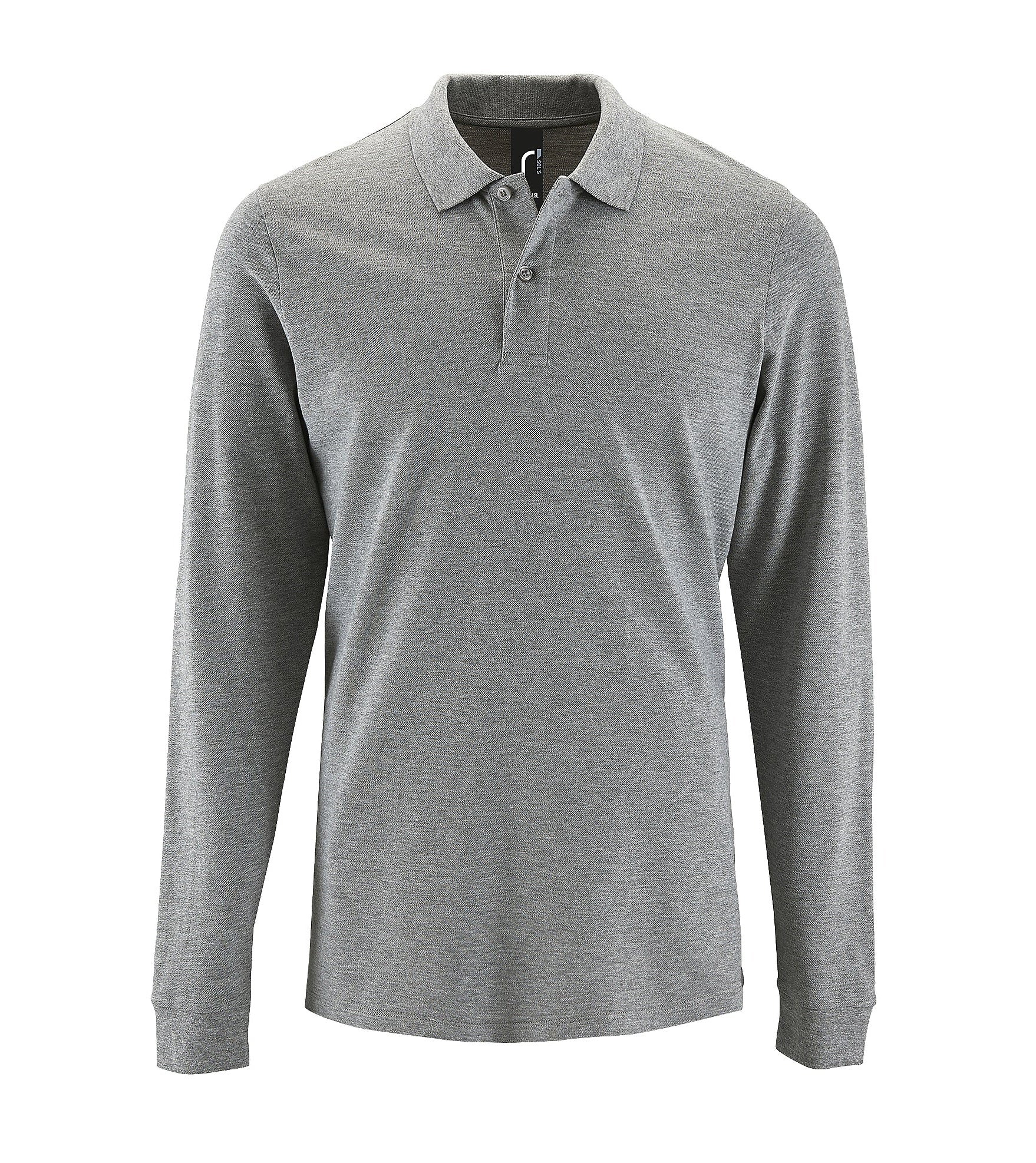 Vīriešu polo krekls SOL'S PERFECT LSL Grey melange