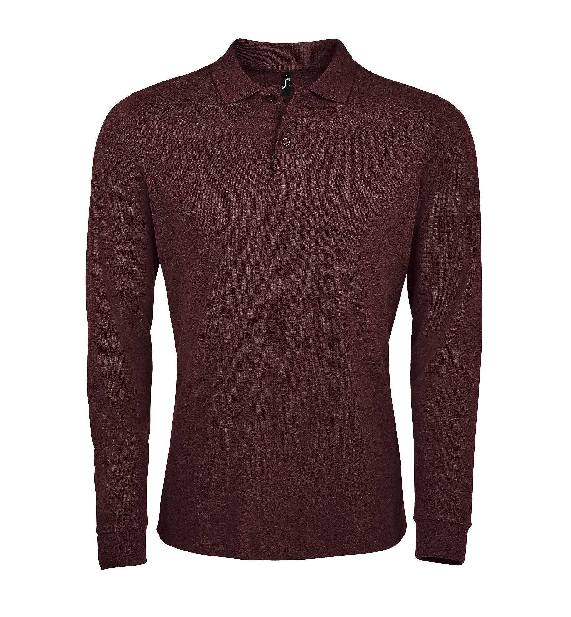 Vīriešu polo krekls SOL'S PERFECT LSL Heather oxblood