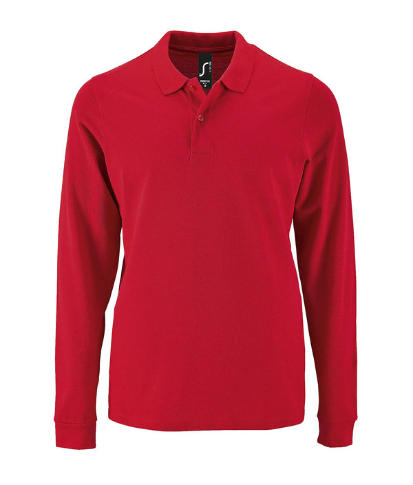 Vīriešu polo krekls SOL'S PERFECT LSL Red