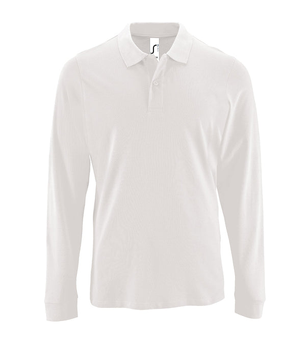 Vīriešu polo krekls SOL'S PERFECT LSL balts