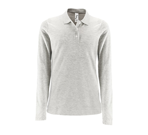 Sieviešu polo krekls SOL'S PERFECT LSL Ash