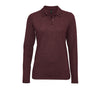 Sieviešu polo krekls SOL'S PERFECT LSL Heather oxblood