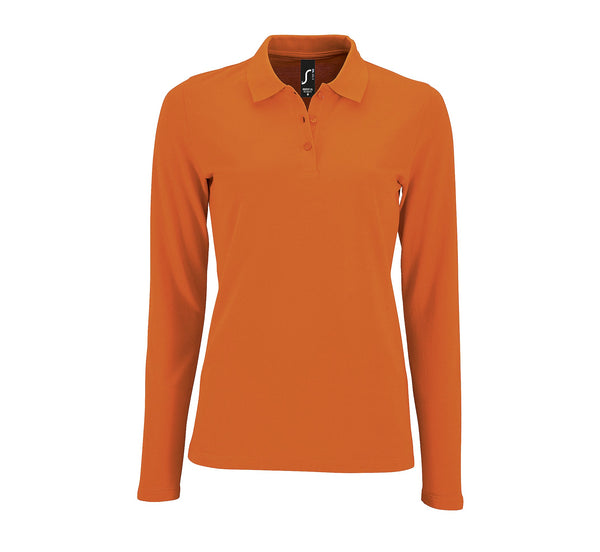 Sieviešu polo krekls SOL'S PERFECT LSL Orange