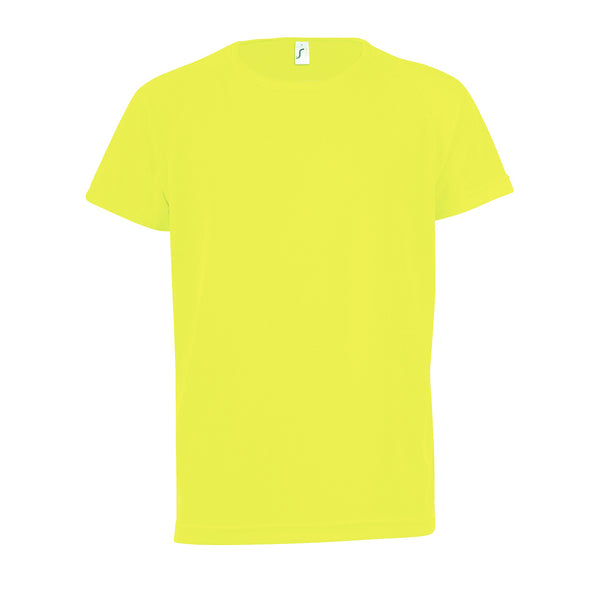 Bērnu t-krekls Sporty kids neon yellow