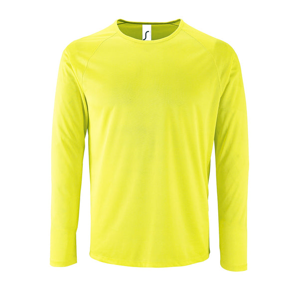 Vīriešu sporta t-krekls SPORTY LSL neon yellow