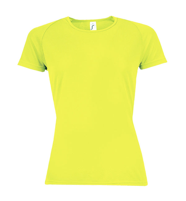 Sieviešu sporta t-krekls SPORTY WOMEN neon yellow