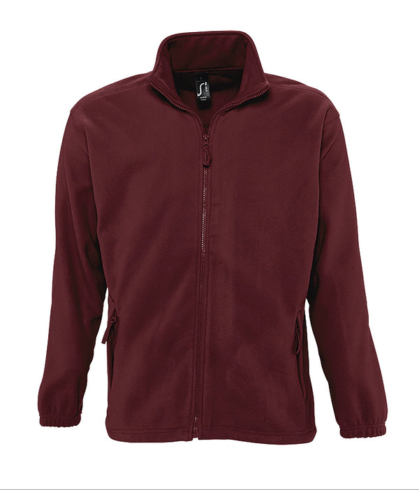 Flīša jaka North men burgundy
