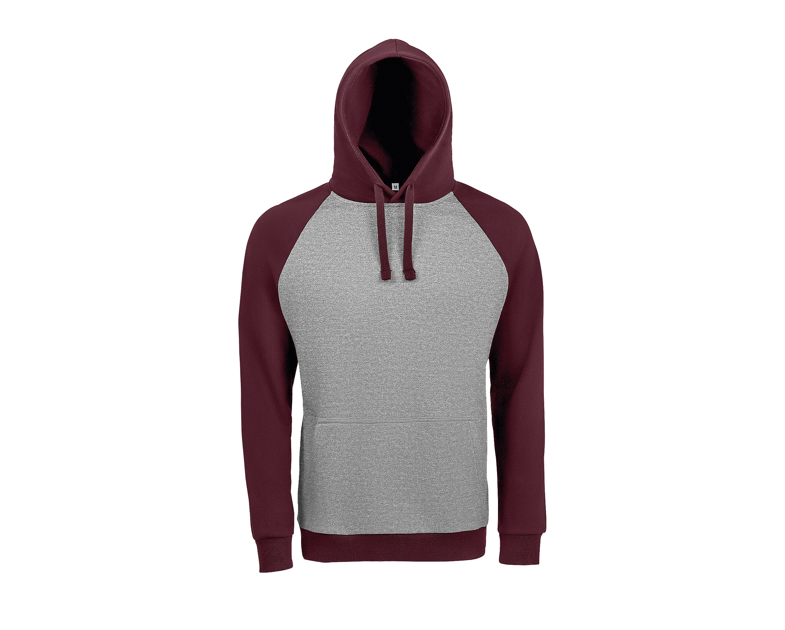 Unisex Seattle džemperis ar kapuci grey/burgundy