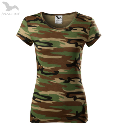 Sieviešu T-krekls Camo Pure C22 camouflage brown