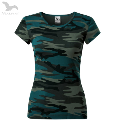 Sieviešu T-krekls Camo Pure C22 camouflage petrol
