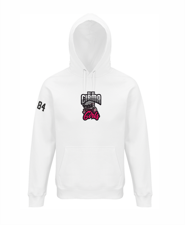 HK Cirma Girls hoodie ar izšuvumu balts
