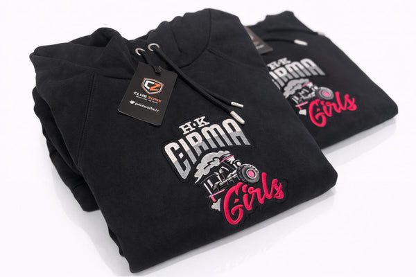 HK Cirma Girls hoodie ar izšuvumu melns