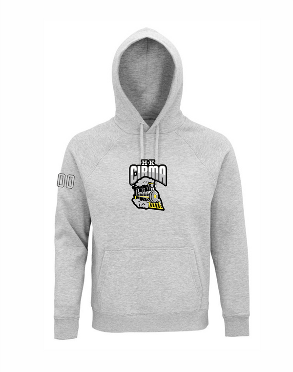HK Cirma hoodie ar izšuvumu pelēks