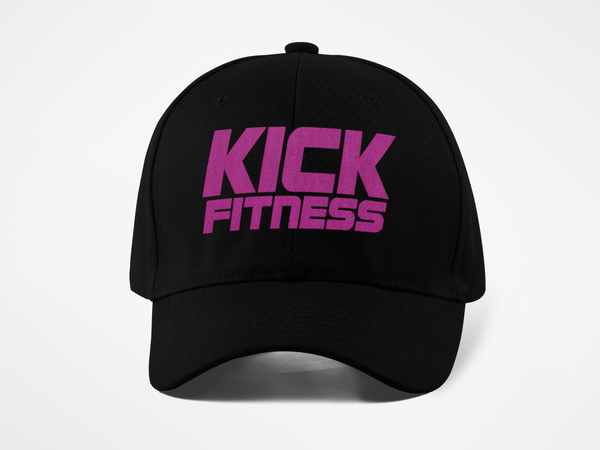 Cepure ar izšuvumu Kick fitness  melna
