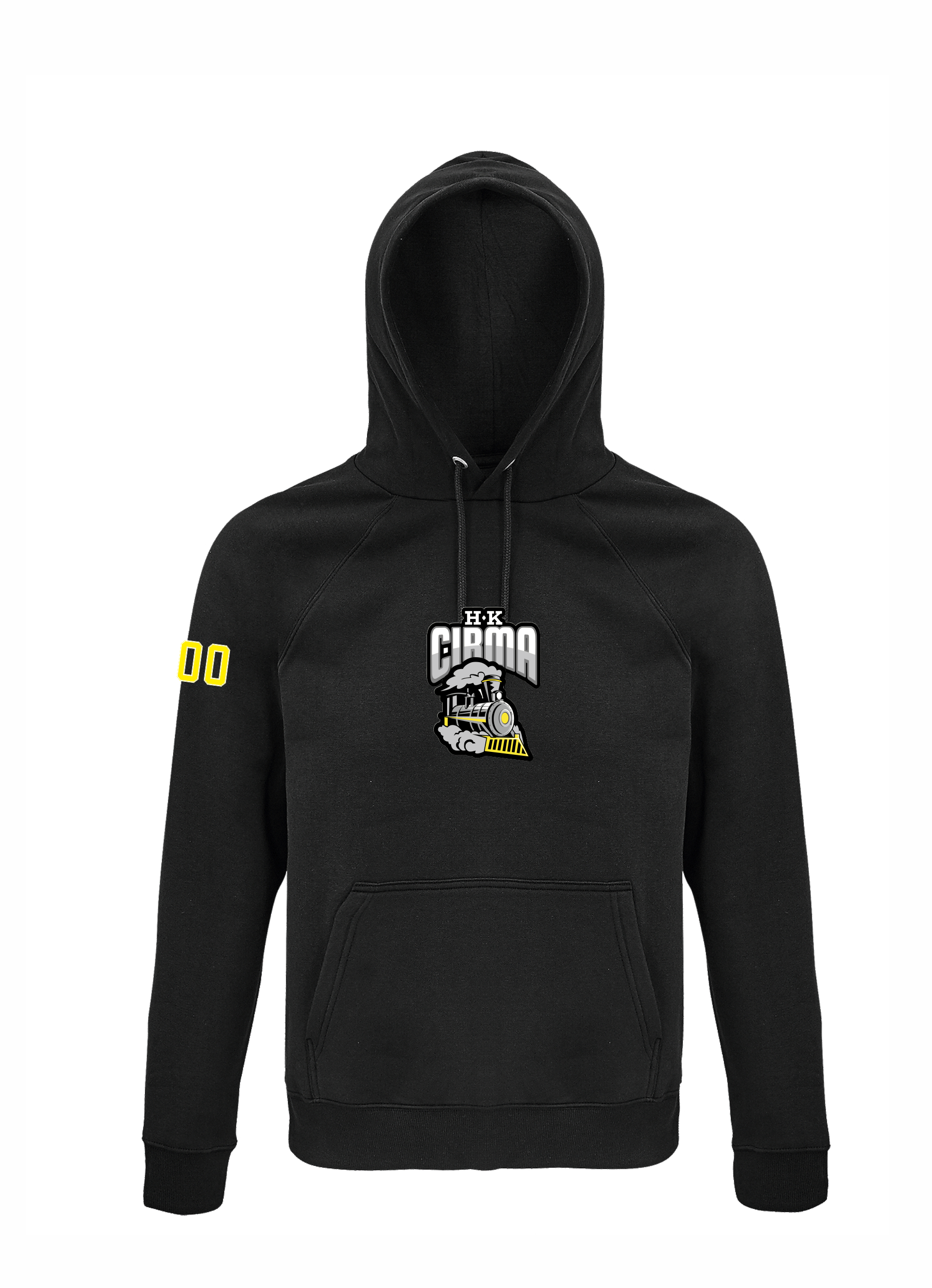 HK Cirma hoodie ar izšuvumu melns