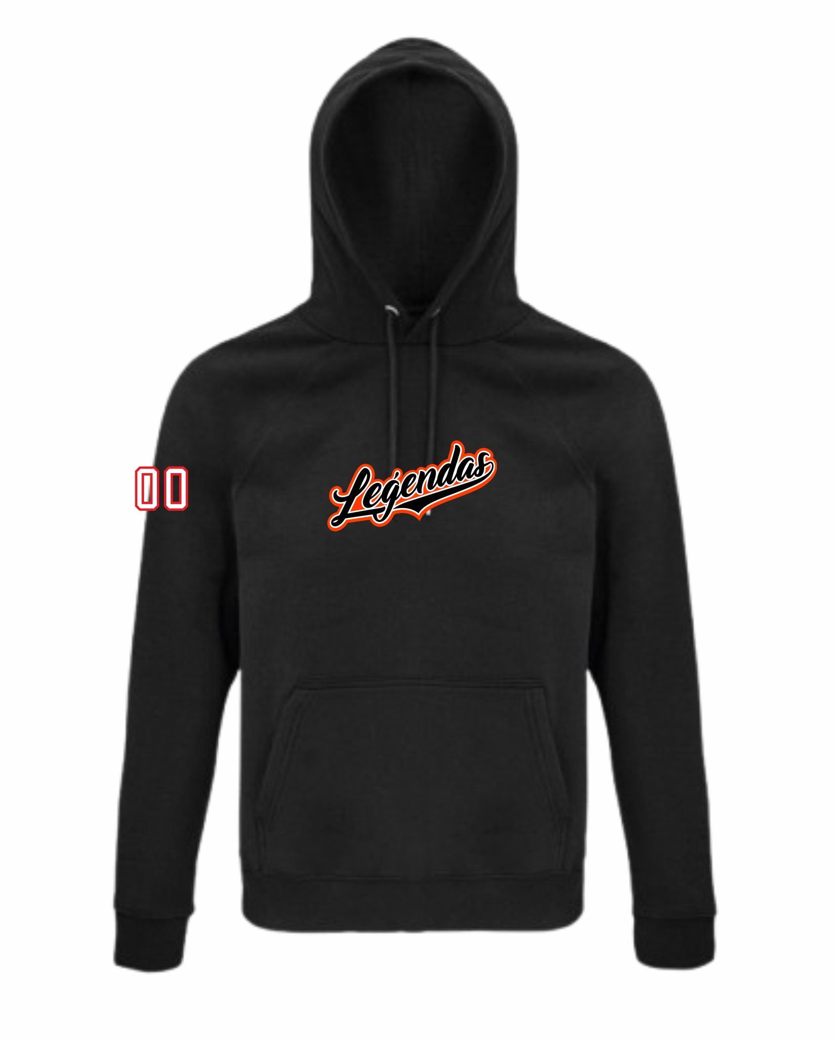 HK PIlsētas Leģendas hoodie ar izšuvumu melns