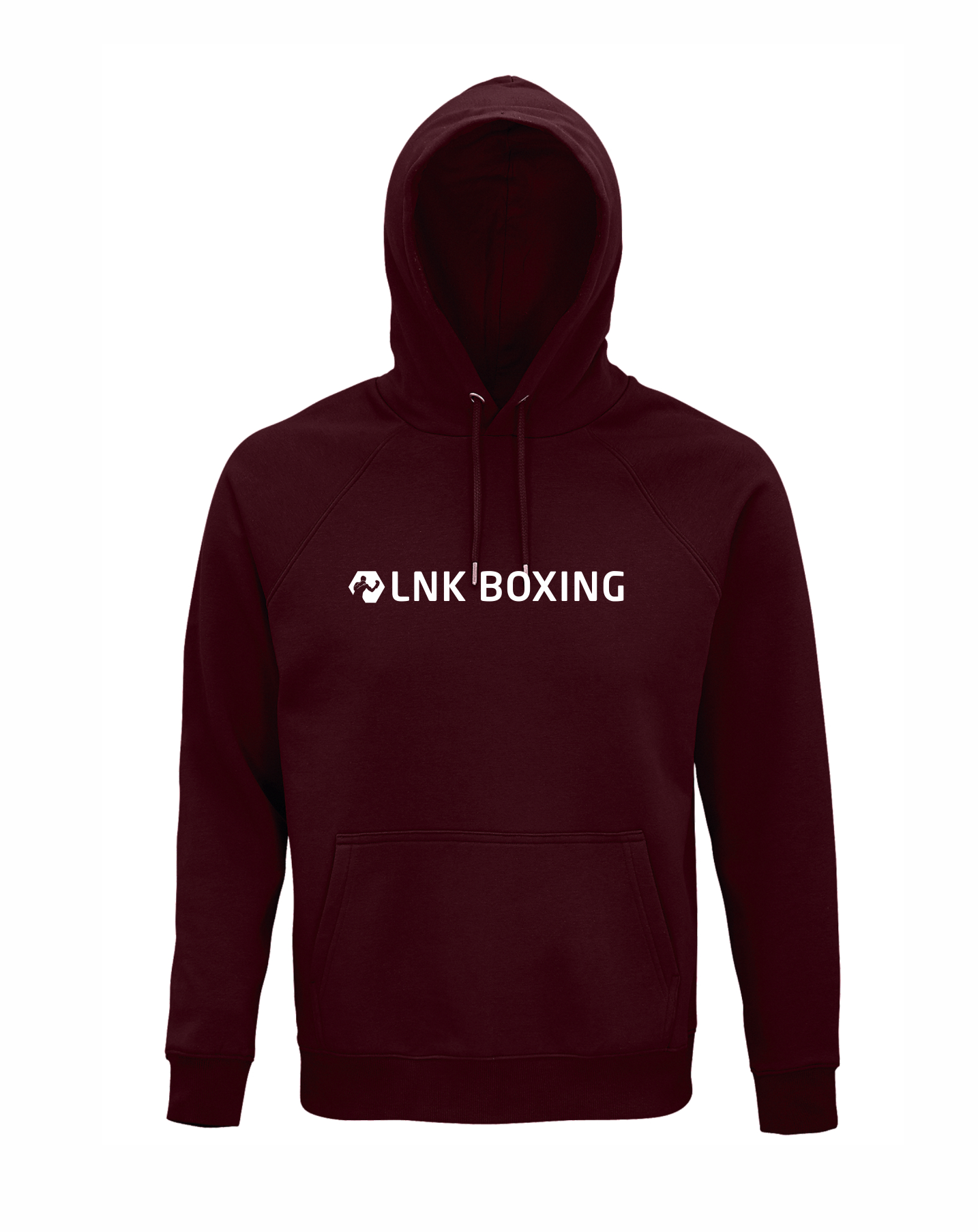 LNK boxing hoodie ar izšuvumu bordo