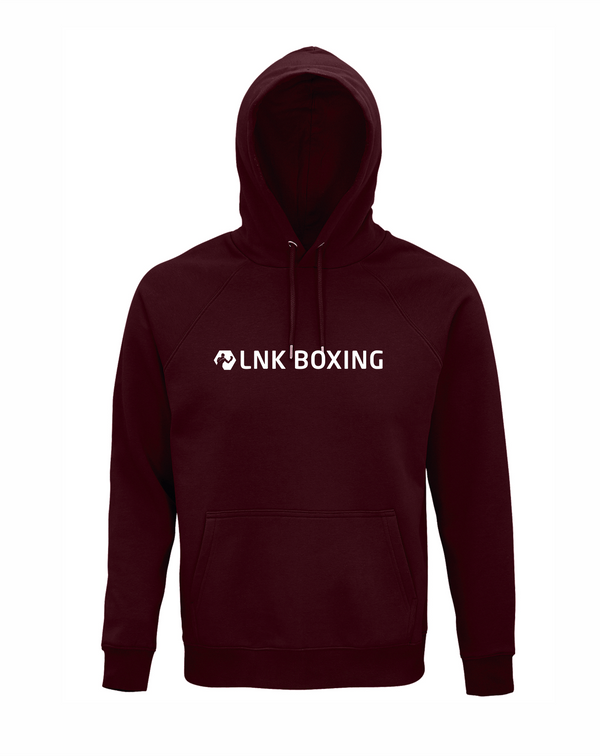 LNK boxing hoodie ar izšuvumu bordo