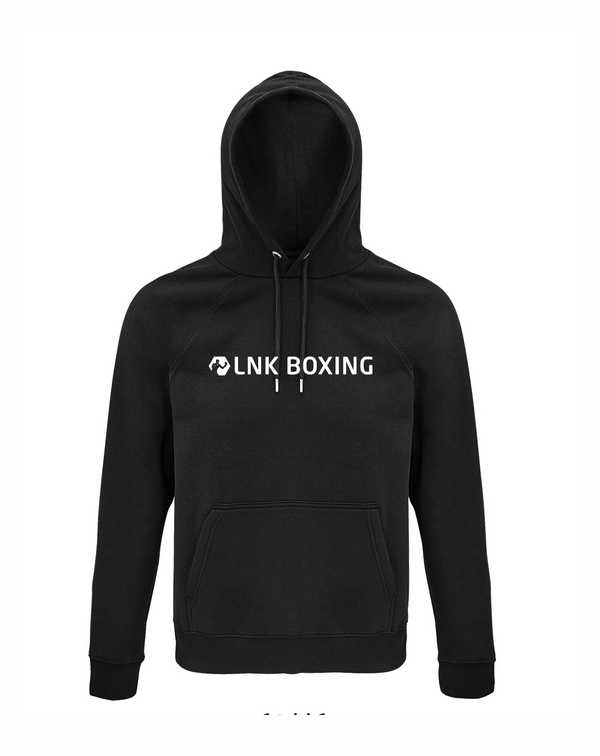 LNK boxing hoodie ar izšuvumu melns