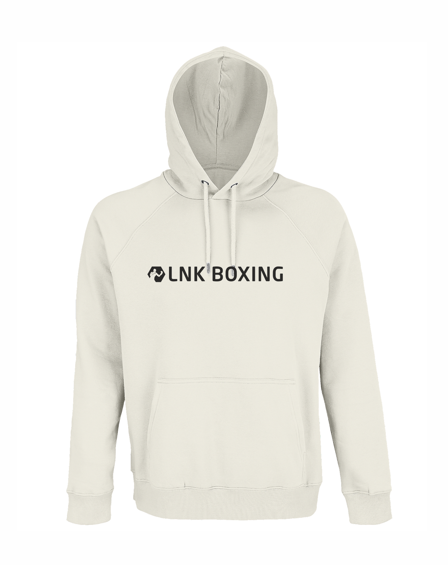 LNK boxing hoodie ar izšuvumu natural