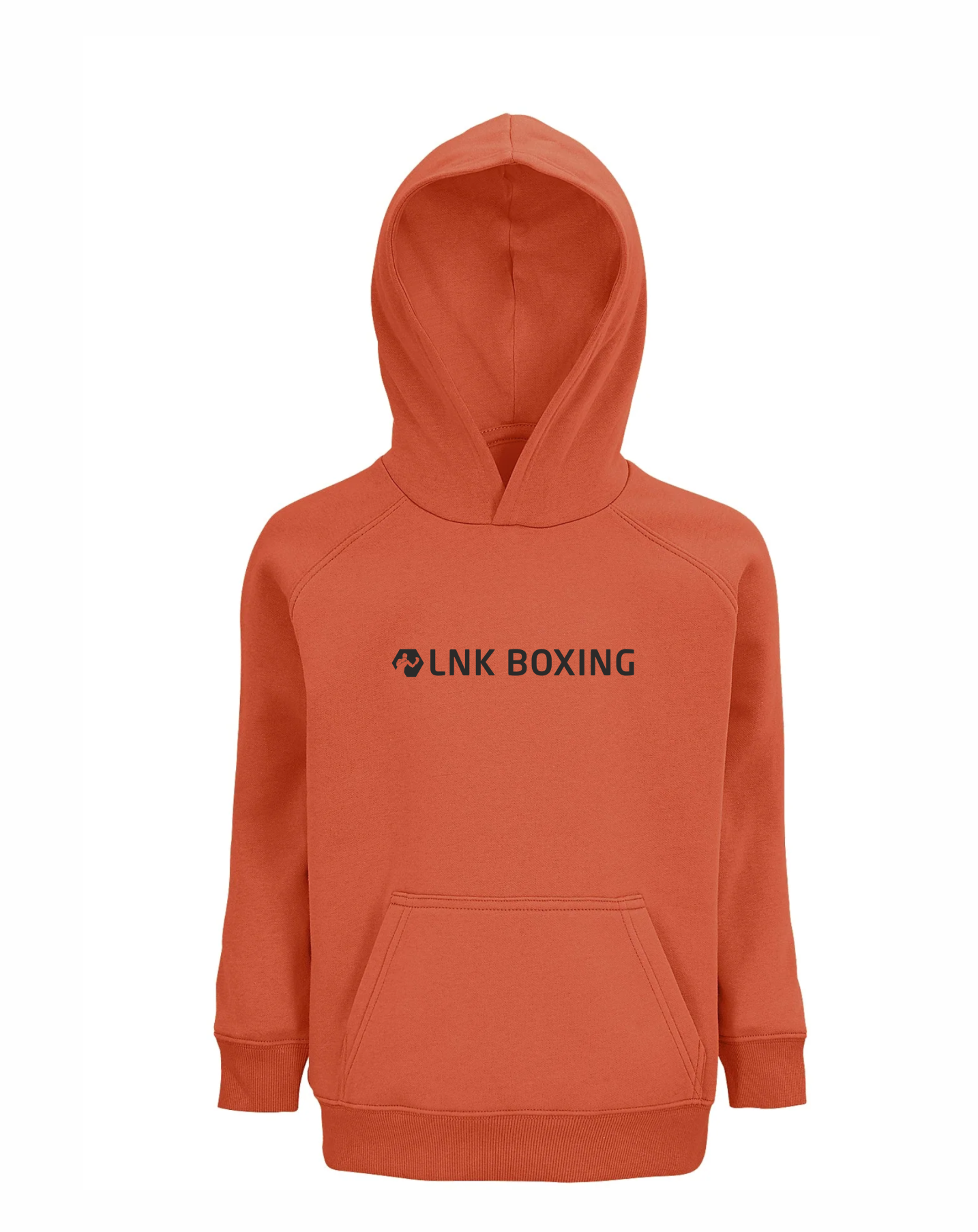 LNK Boxing bērnu hoodie ar izšuvumu oranžs