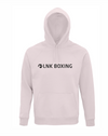 LNK boxing hoodie ar izšuvumu gaiši rozā krāsā