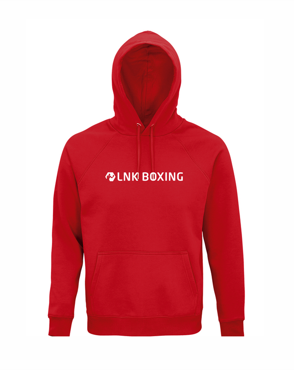 LNK boxing hoodie ar izšuvumu sarkans