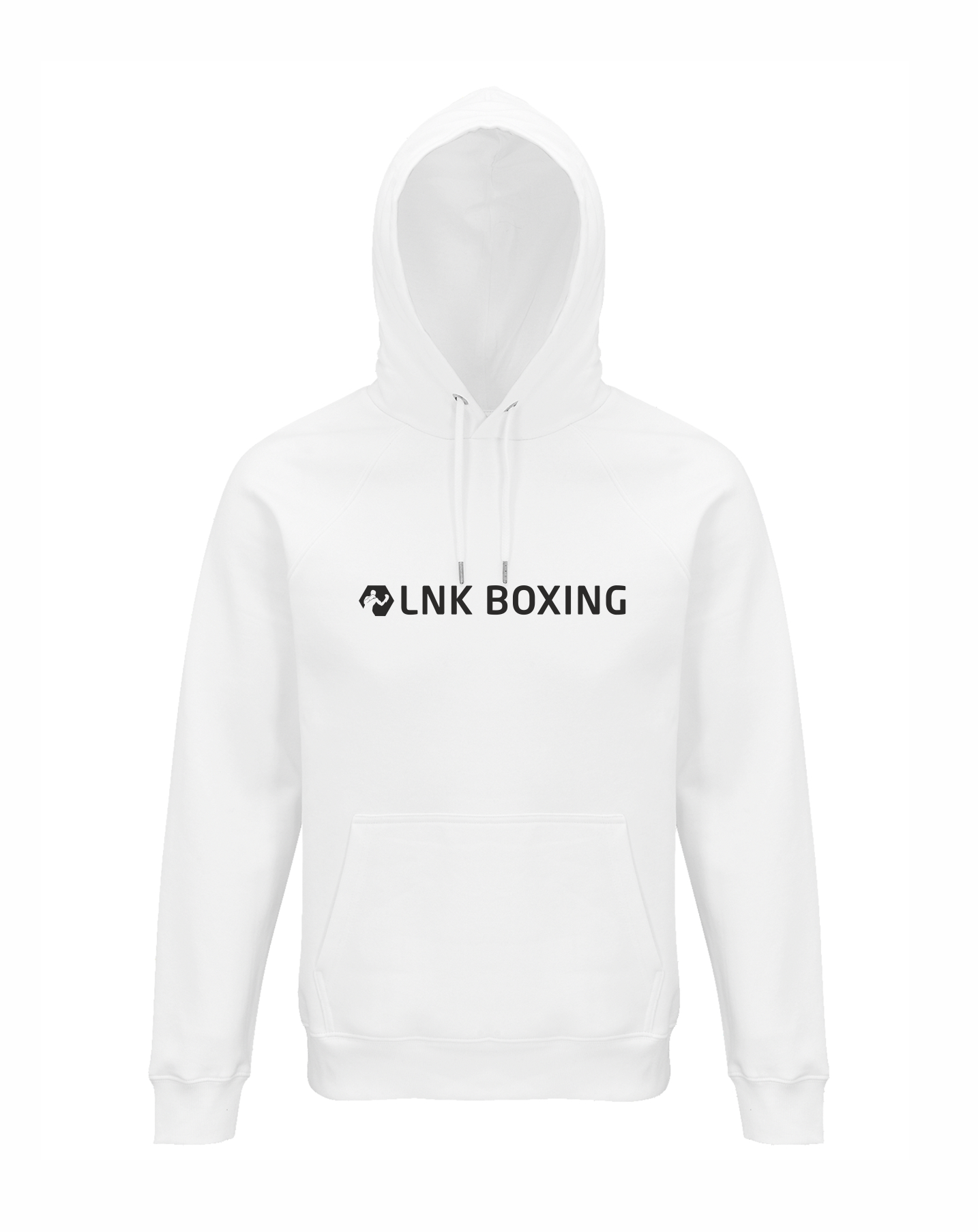 LNK boxing hoodie ar izšuvumu balts