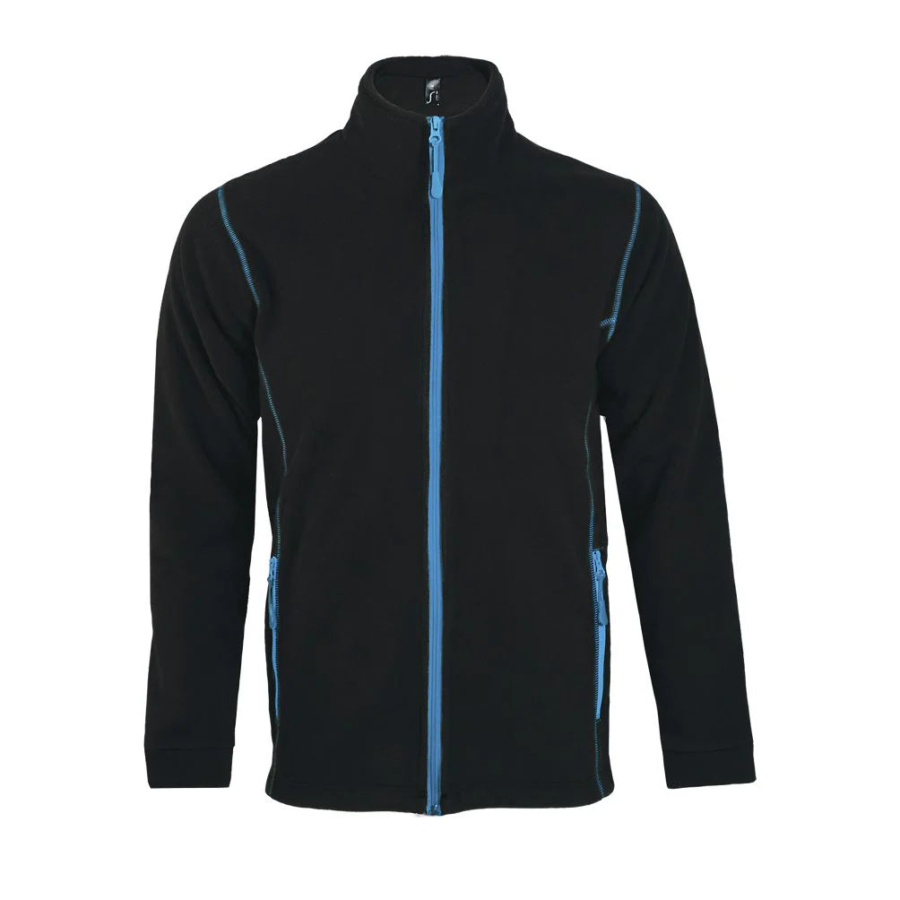Flīša jaka NOVA MEN black/aqua
