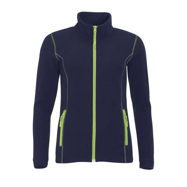 Flīša jaka NOVA WOMEN navy/apple green