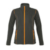 Flīša jaka NOVA WOMEN charcoal grey/orange