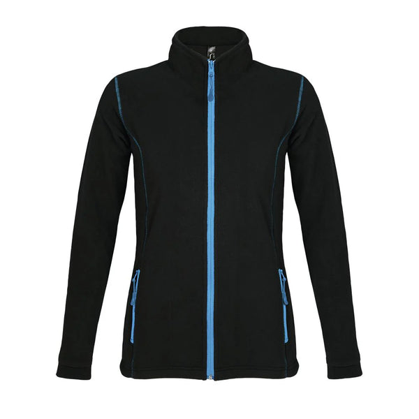 Flīša jaka NOVA WOMEN black/aqua