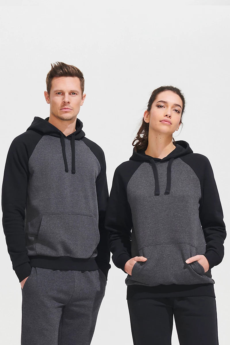 Unisex Seattle džemperis ar kapuci grey/navy