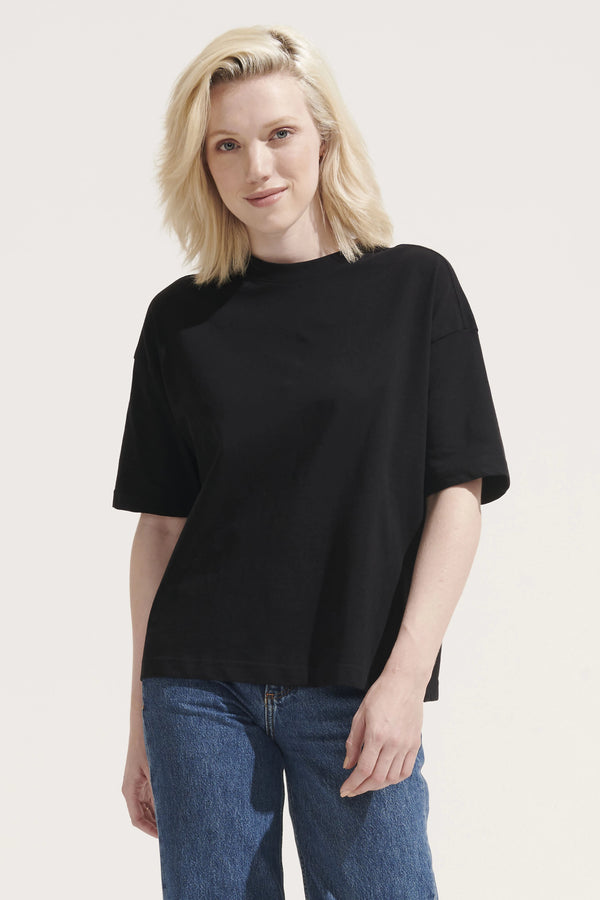 Sieviešu t-krekls BOXY WOMEN deep black