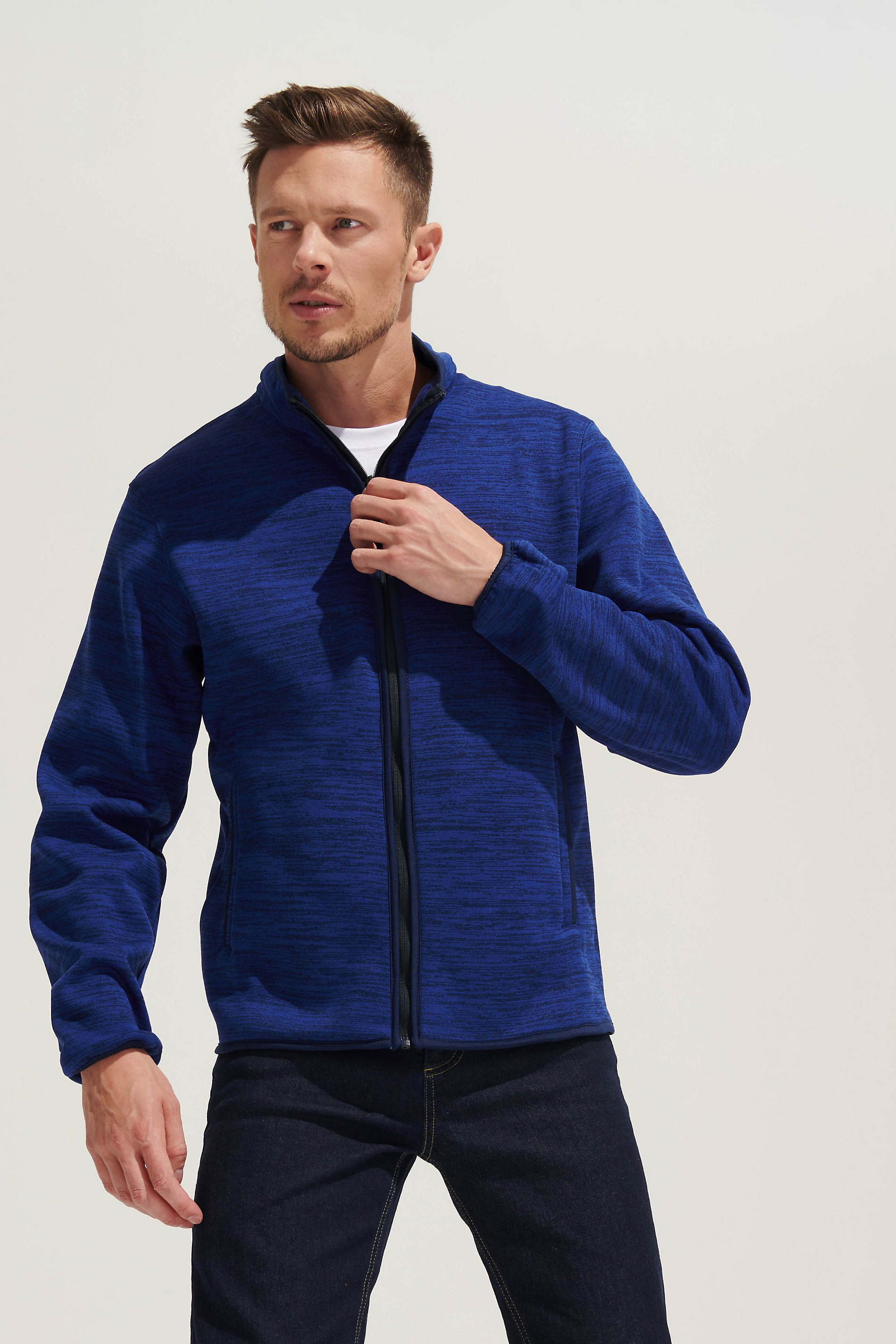 Flīša jaka TURBO bugatti blue/navy