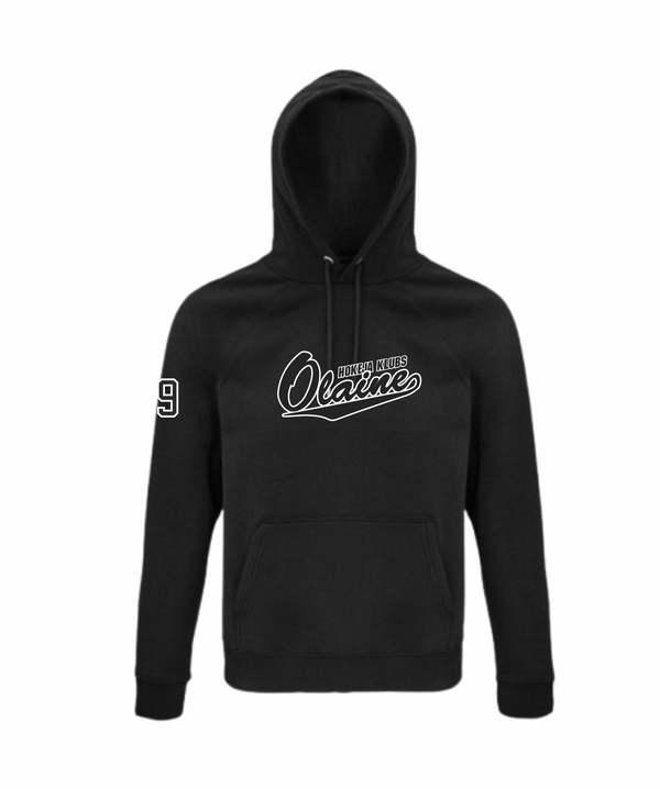 HK Olaine hoodie ar apdruku melns