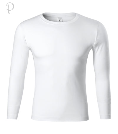 Unisex T-krekls ar garām piedurknēm Progress LS P75 white