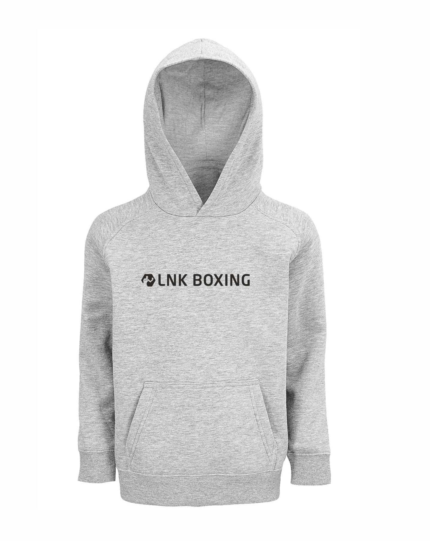 LNK Boxing bērnu hoodie ar izšuvumu pelēks