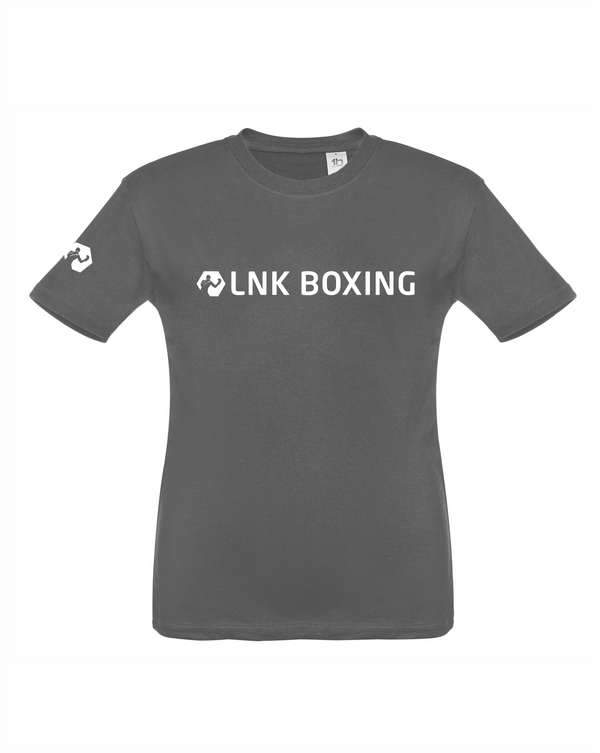 LNK Boxing bērnu t-krekls ar apdruku pelēks