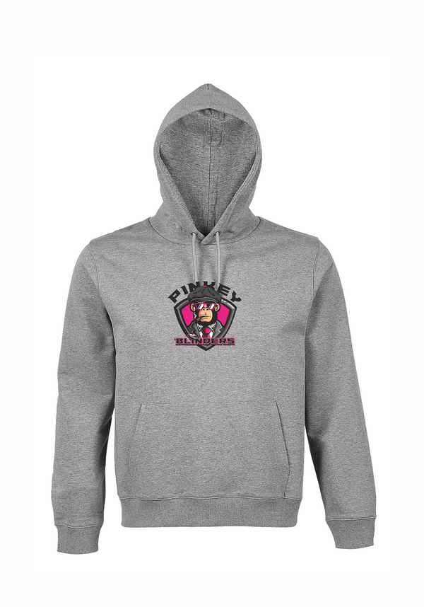 HK Pinkey blinders hoodie ar izšuvumu pelēks