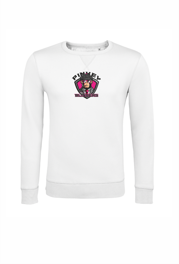 HK Pinkey Blinders džemperis balts ar izšuvumu