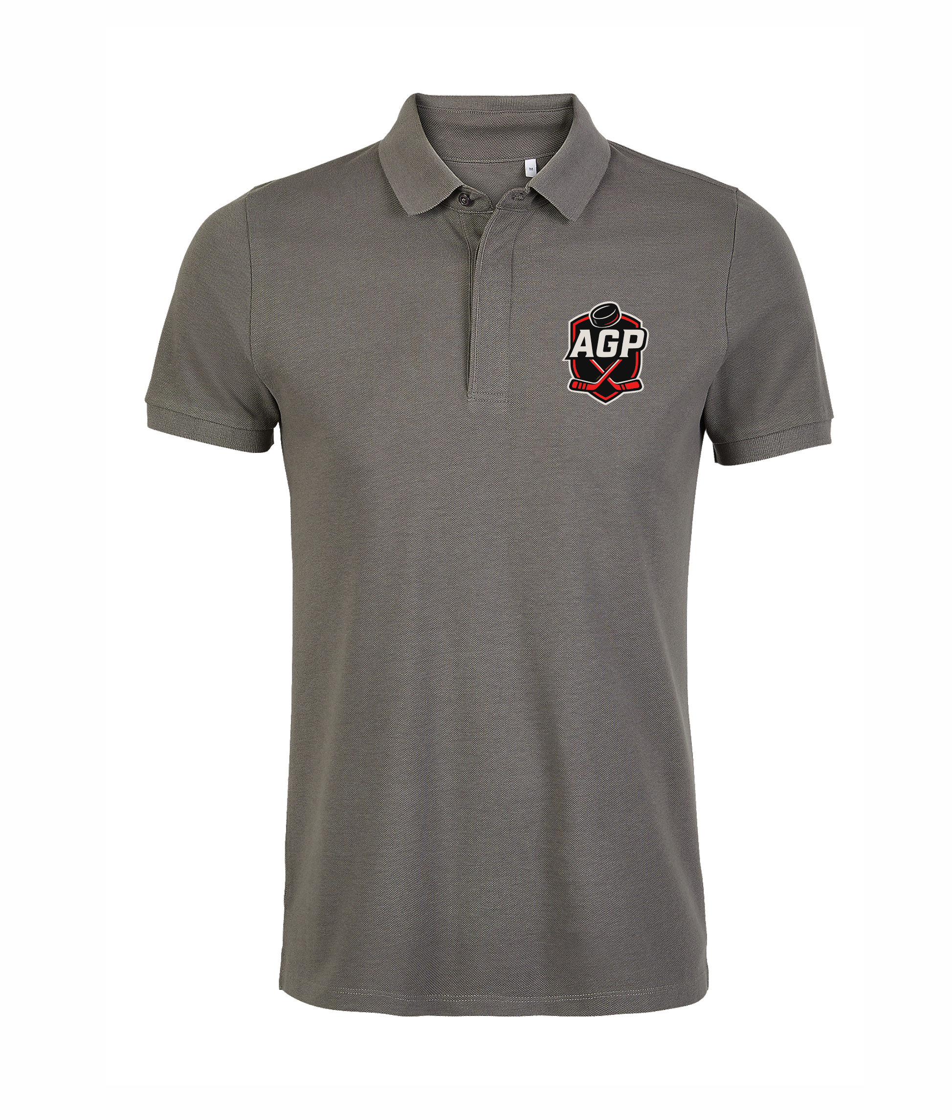 HK AGP  polo krekls  ar izšuvumu  pelēks