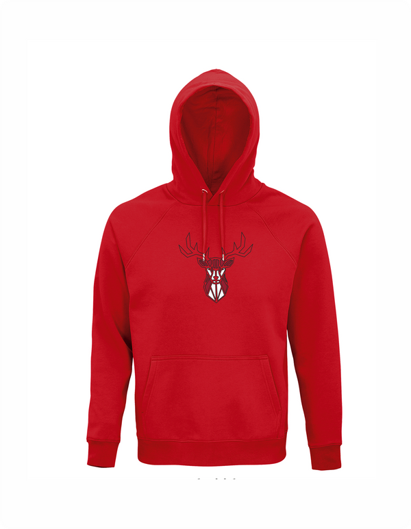 HK Sēļi hoodie sarkans ar izšuvumu