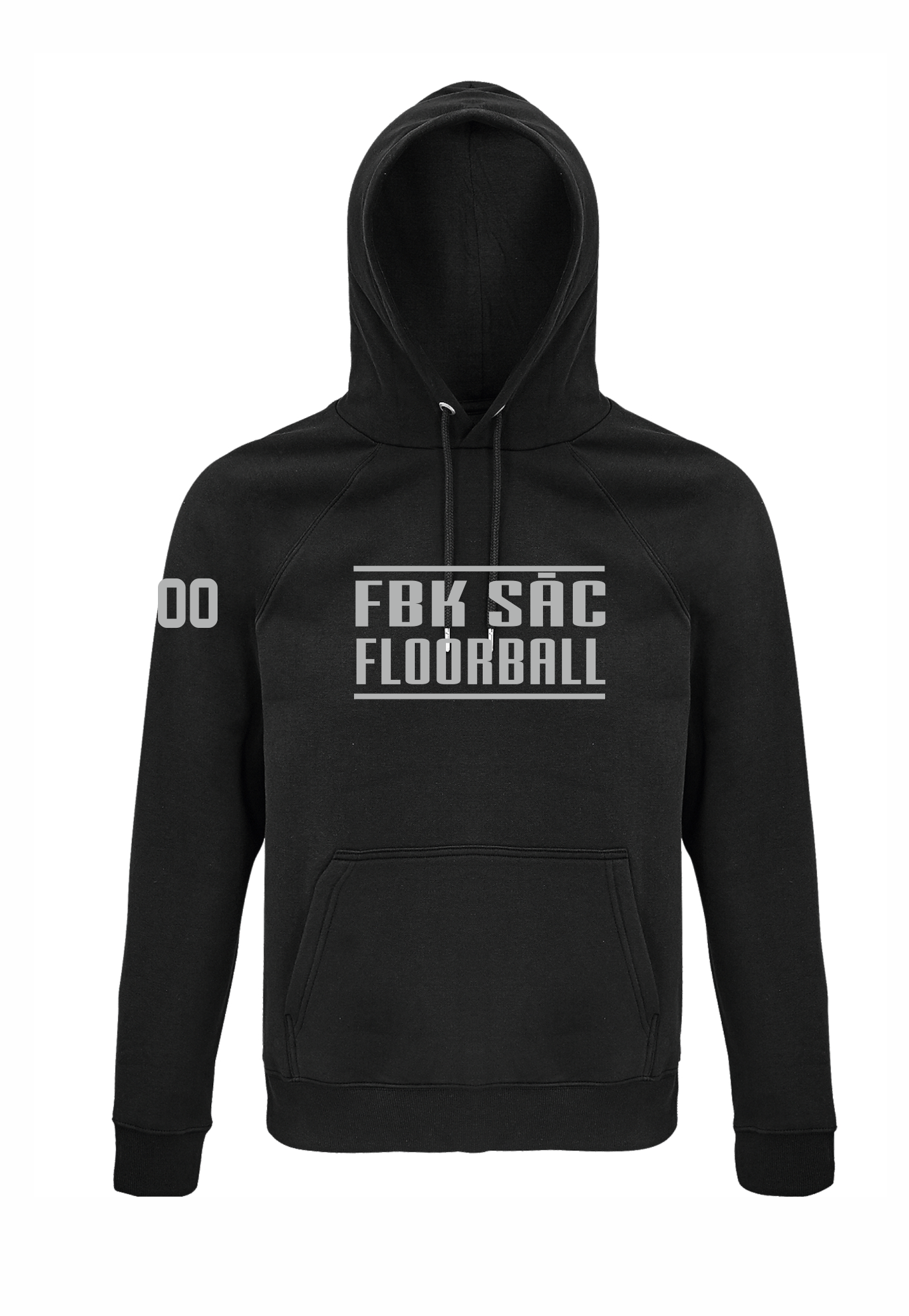 FBK SĀC hoodie melns ar izšuvumu